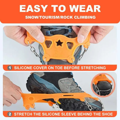 Ice Cleats for Shoes and Boots, Lightweight Crampons Anti-Slip Traction Snow Grips ⛸️