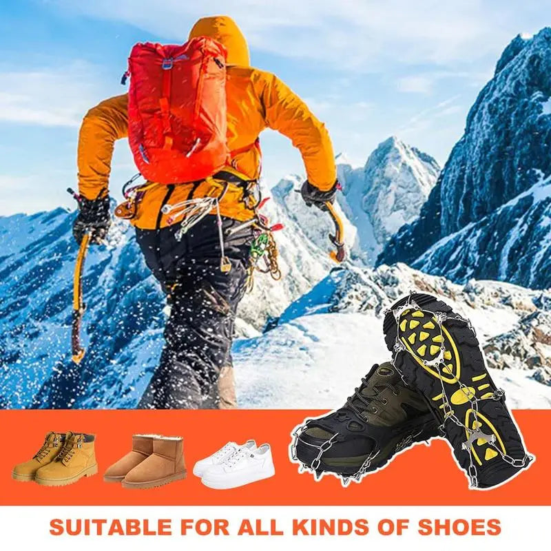 Ice Cleats for Shoes and Boots, Lightweight Crampons Anti-Slip Traction Snow Grips ⛸️