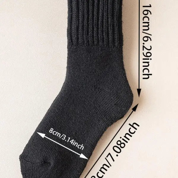 5 Pairs Women's Classical Mid-Calf Polyester Knitting Socks 🧦