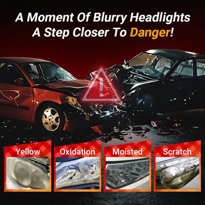 Sand-Free Headlight Restoration Kit: Restores yellowed and cloudy headlights