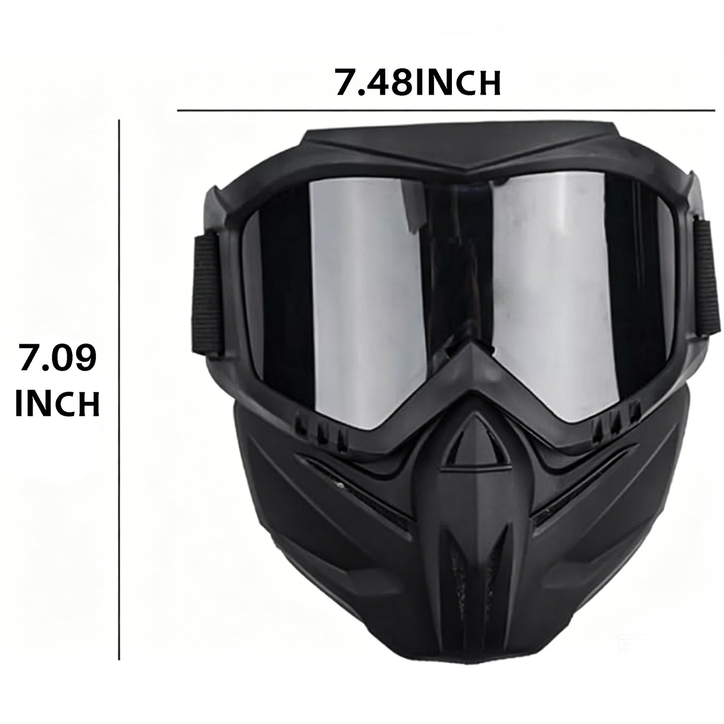 🏍️ Detachable Full Face Goggle Mask