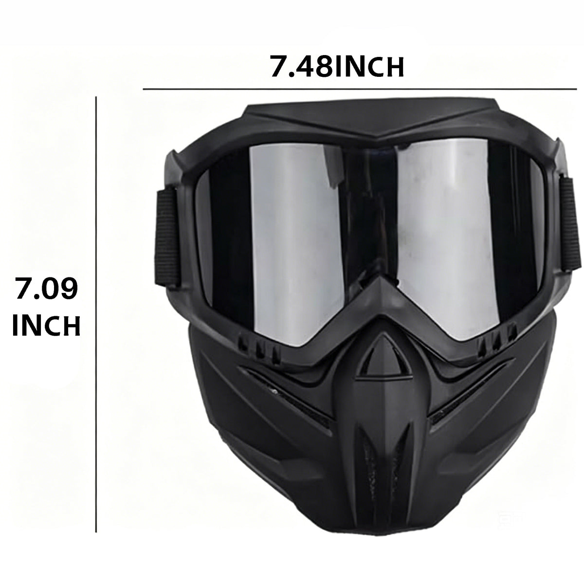 🏍️ Detachable Full Face Goggle Mask
