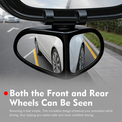 360° Rotatable Dual‑Lens Real Glass Car Blind Spot Mirror🚗🔍