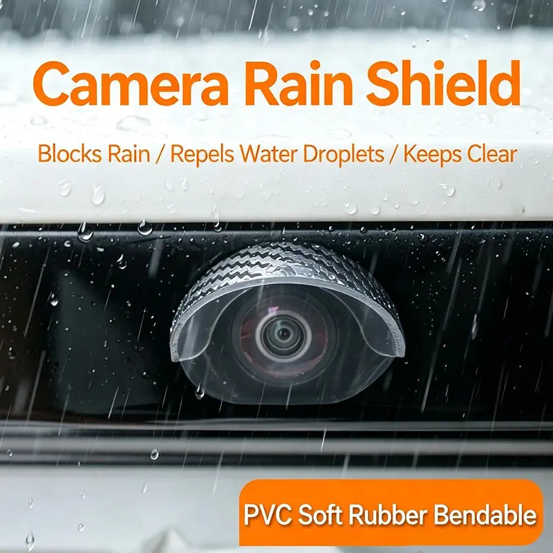2PCS Car Reverse Camera Rain Cover, Anti‑Fog Waterproof Protection Hood, Carbon Fiber Texture🛡️