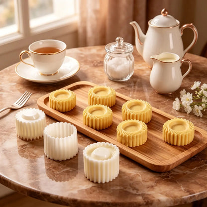 Sunflower‑Patterned Round Hand‑Press Mooncake Mold, French‑Style Lace Pastry Mold 🍪