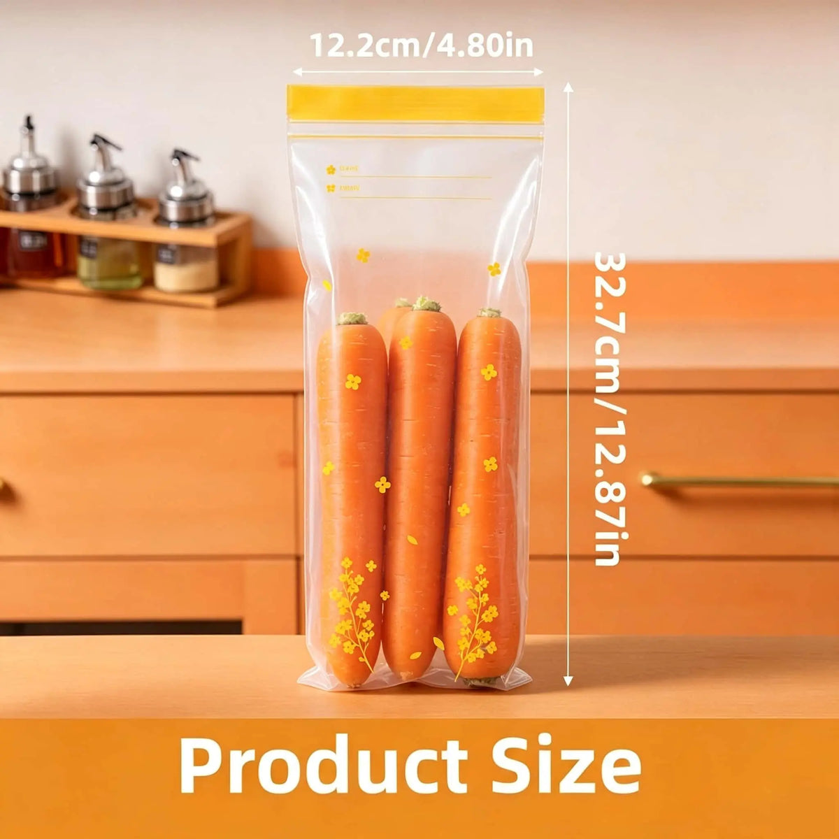 15PCS Thick Double Seal Food Storage Bags, Reusable Self-Sealing Pouches 🥡