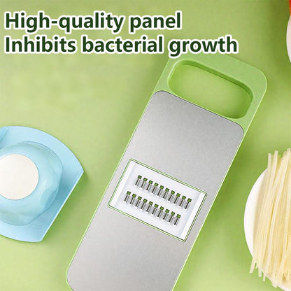 The Perfect Kitchen Gift: 5-in-1 Vegetable Cutter & Cheese Grater with Safety Features - Stainless Steel✨
