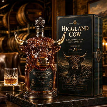 Private Cask 21 Years Bull Head Shaped Scotch Whisky Bottle🍷