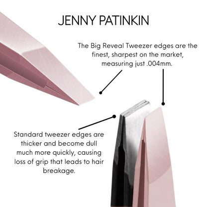 The Big Reveal Lash & Brow Touch Up Tool Set | Precision Stainless Steel Tweezers & Dual-Ended Lash Comb✨