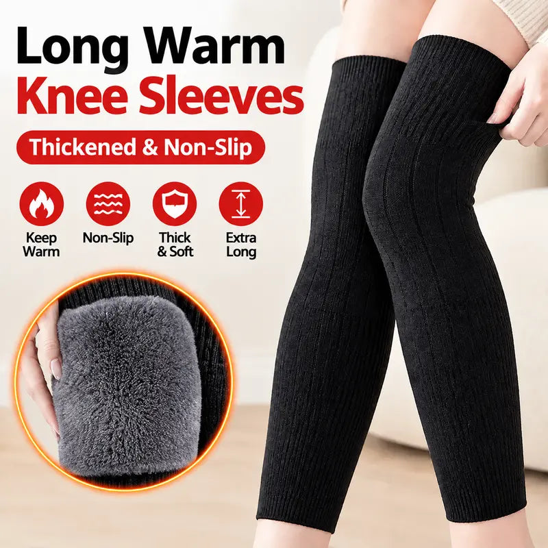 Long knee Pads for Men and Women, Featuring Thick Wool Lining for Leg Protection 🦵