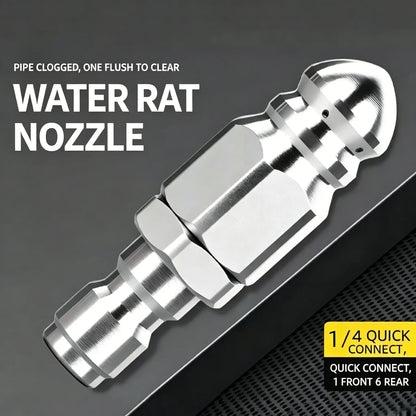 Washer Sewer Jetter Nozzle with Stainless Steel, Mini Compact Durable Sewer Jet Nozzle🚰