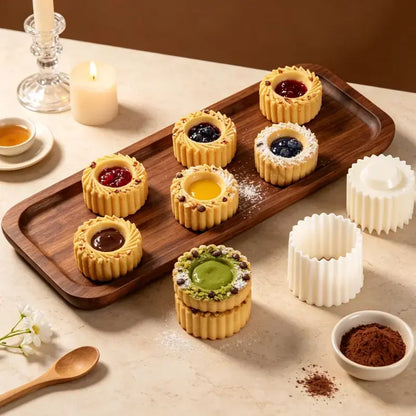 Sunflower‑Patterned Round Hand‑Press Mooncake Mold, French‑Style Lace Pastry Mold 🍪