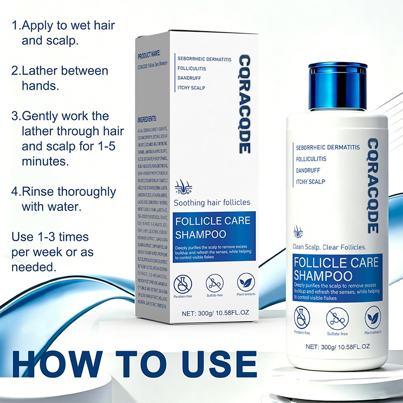 Folliculitis Shampoo for Itchy, Flaky Scalp - Purifying Formula for a Soothed, Balanced Scalp & Oily Scalp Care🧴