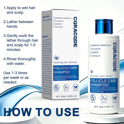 Folliculitis Shampoo for Itchy, Flaky Scalp - Purifying Formula for a Soothed, Balanced Scalp & Oily Scalp Care🧴