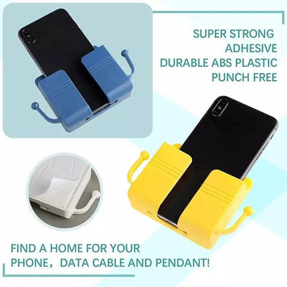 Mobile phone holder mounted on self-adhesive wall, wall-mounted mobile phone holder📱