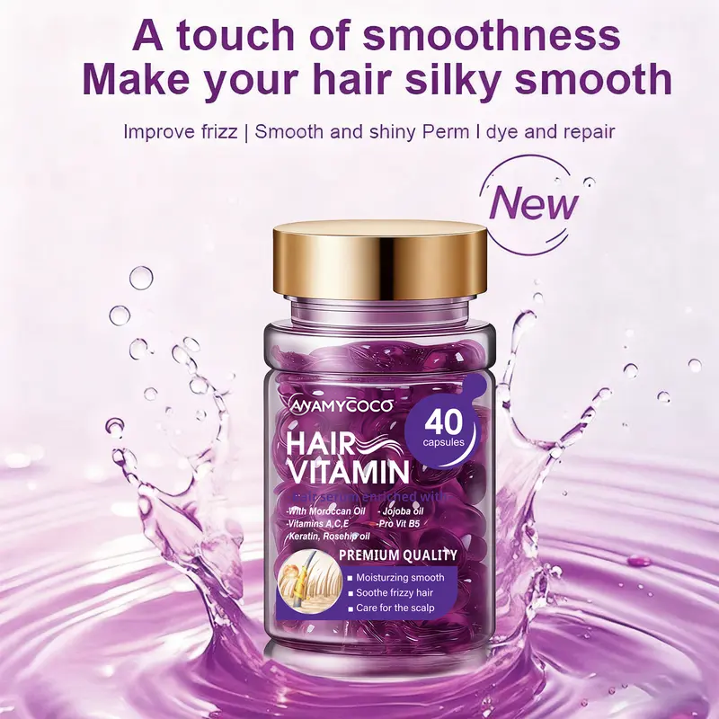 Hair Vitamin Capsules Infused with Argan Oil for Perm & Color Treated Hair💜