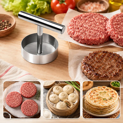 Stainless Steel Burger Press - Nonstick Burger Patty Maker Mold 🍔