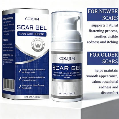 Silicone Scar Gel for Scars - Fragrance-Free, Non-Greasy Formula for Face & Body Scar Care & Appearance 🧴