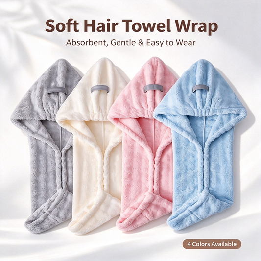 Extra-Thick Microfiber Hair Drying Towel Cap, Super Absorbent Quick-Dry Hair Wrap for Wet Hair 🧖