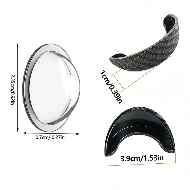 2PCS Car Reverse Camera Rain Cover, Anti‑Fog Waterproof Protection Hood, Carbon Fiber Texture🛡️