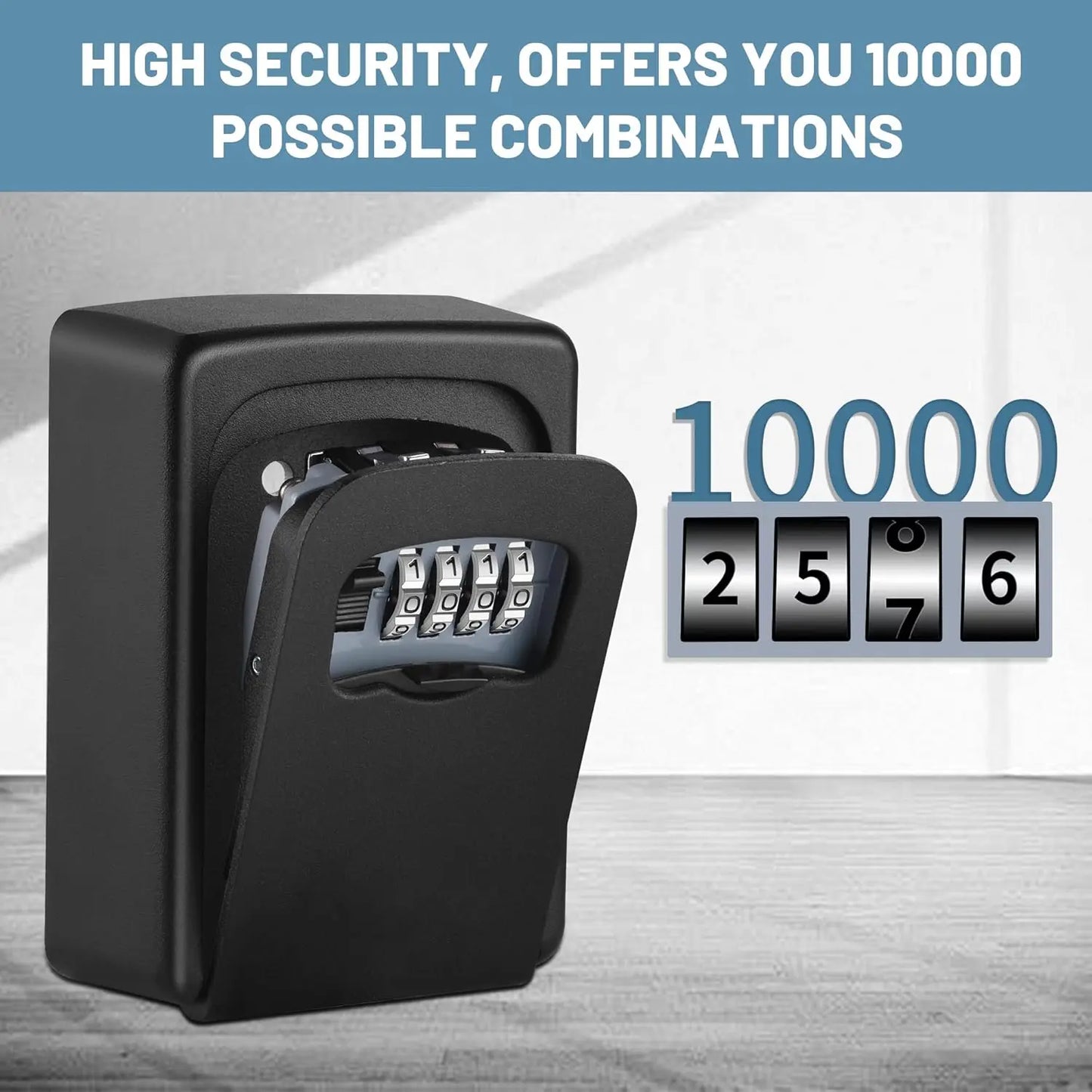 Wall Mount Key Lock Box‑ 4 Digit Combination Lockbox 🔐