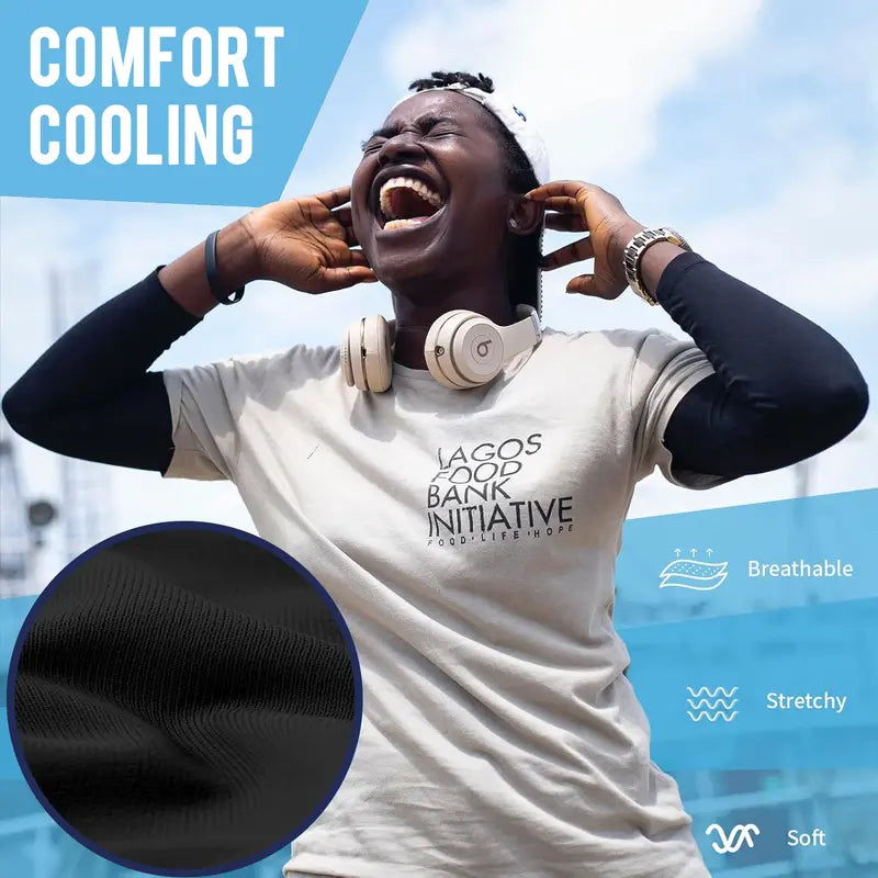 UPF50+ Cooling UV Arm Sleeves for Men Women Youth, Football Sun Covers☀️
