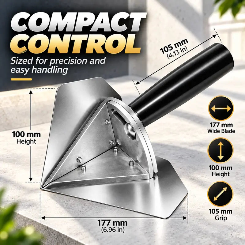 Interior Corner Finishing Trowel Stainless Steel, Silver Shaped Finishing Tool 🛠️