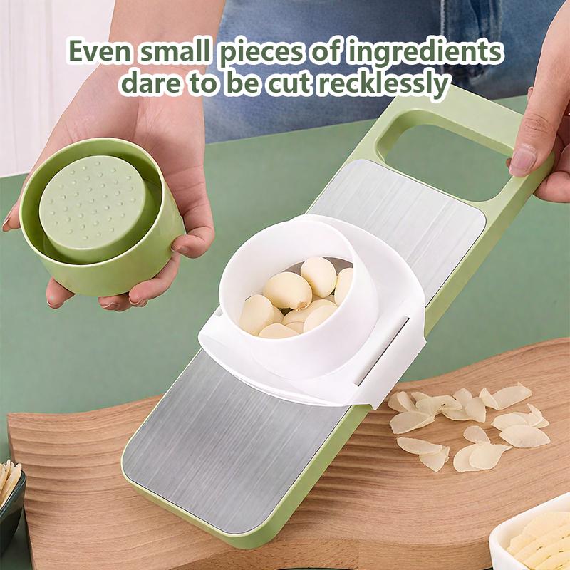 The Perfect Kitchen Gift: 5-in-1 Vegetable Cutter & Cheese Grater with Safety Features - Stainless Steel✨