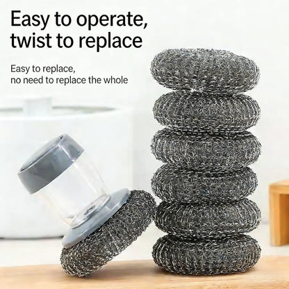 Plastic Auto-Dispense Dish Brush - Multifunctional Pot Scrubber🧼