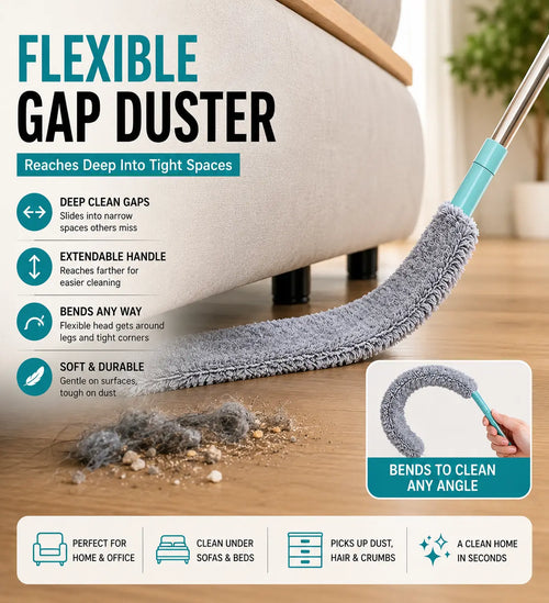Replacement Gap Duster for Home Corner Place, Durable Flexible Arbitrary Bending Microfiber Dust Brush🧹