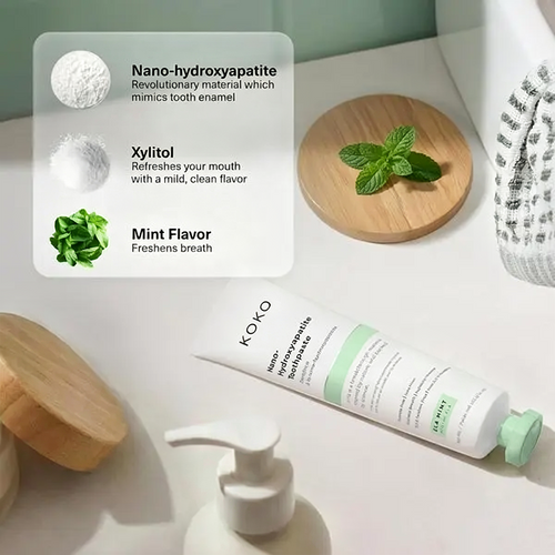 Nano-Hydroxyapatite Toothpaste, Fluoride Free Toothpaste, Appropriate for Sensitive Teeth🦷