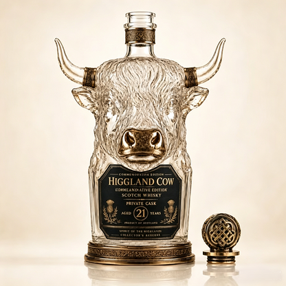 Private Cask 21 Years Bull Head Shaped Scotch Whisky Bottle🍷