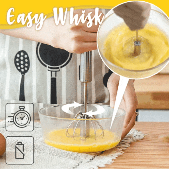 Push Spring Whisk 2 PCS Rustproof Hand Push Whisk For Baking & Daily Drinks – Blessede
