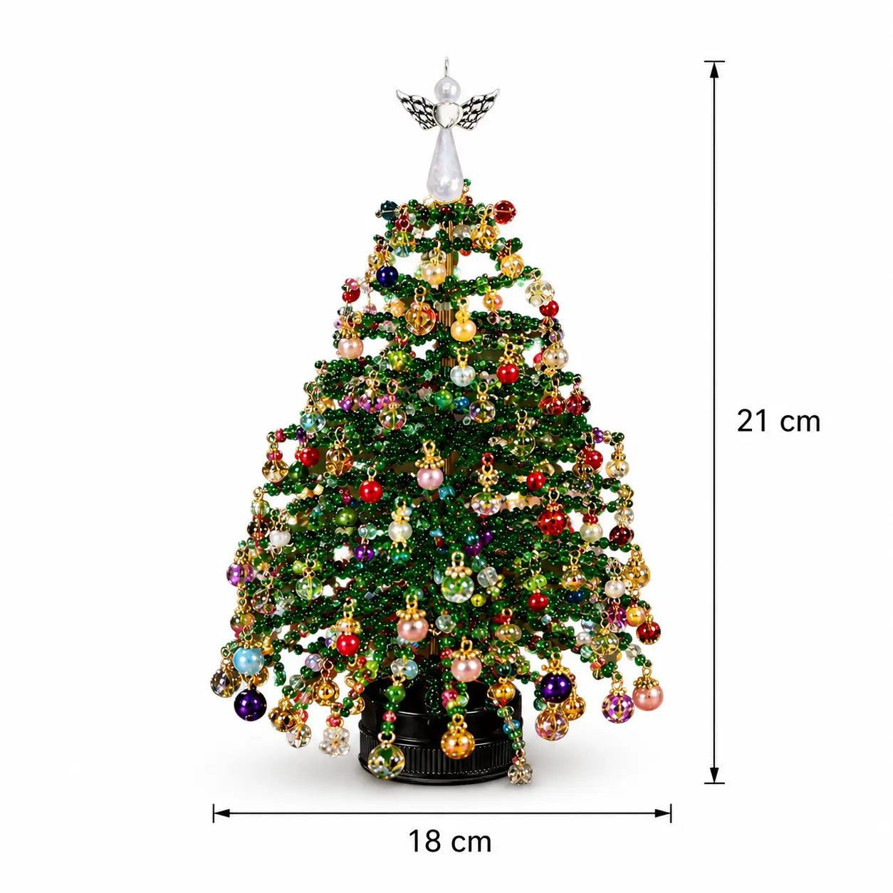 DIY Beaded Christmas Tree Kit, Hand‑Made Mini Crystal Bead Xmas Tree Craft Set 🎄