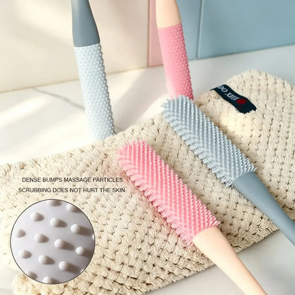 Long-Handle Silicone Soft Pedicure Tool, Shower Foot Cleaning Brush for Toe Gap Skin Cleansing🦶🚿