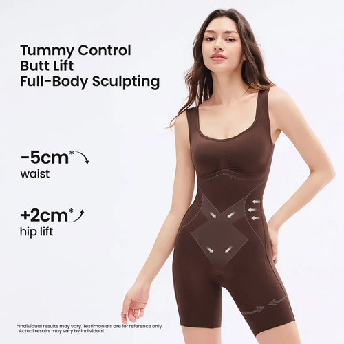 Tummy Control Butt Lifter Faja Bodysuit, Back Support Scrunch Back Open Design🧘