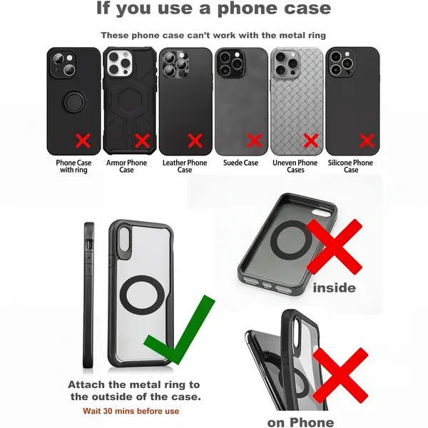 Universal Magnetic Phone Mount with Strong Vacuum Suction🧲🚗