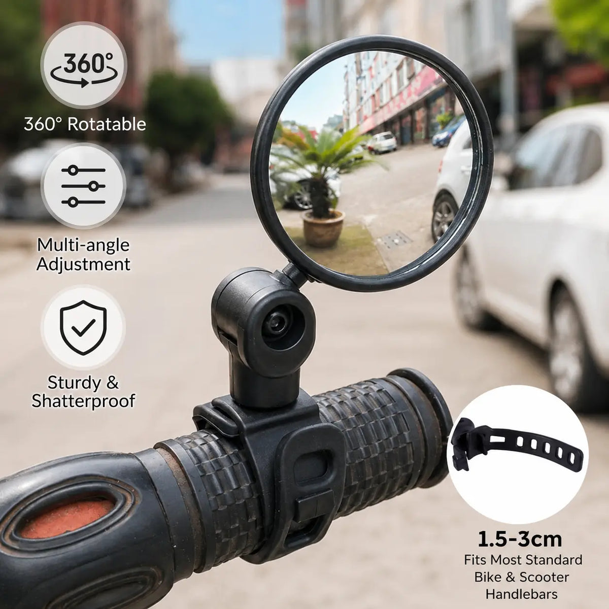 2 Counts, Bicycle Handlebar Convex Rearview Mirror🚲