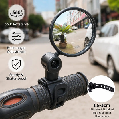 2 Counts, Bicycle Handlebar Convex Rearview Mirror🚲