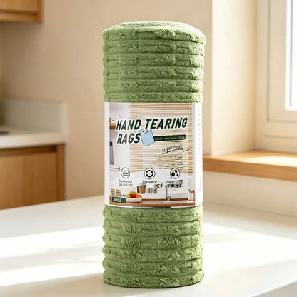 Tearable Reusable Plush Cleaning Cloth Roll, Washable Absorbent Household Cleaning Towels 🧻