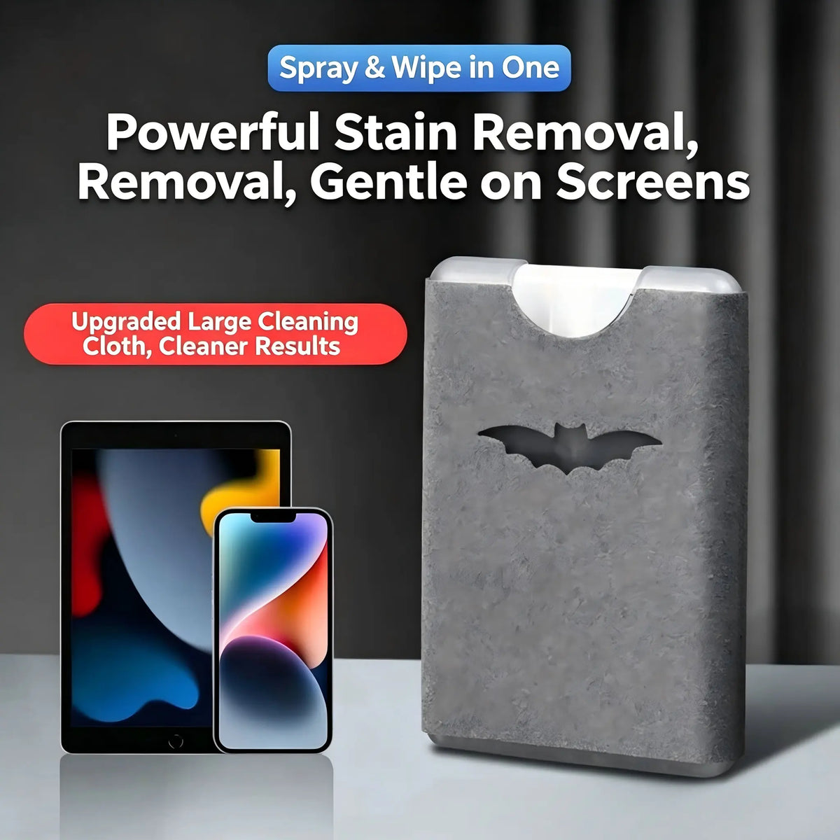 Portable Screen Cleaner Spray with Microfiber Cloth, Nano Streak-Free Cleaning 🧼