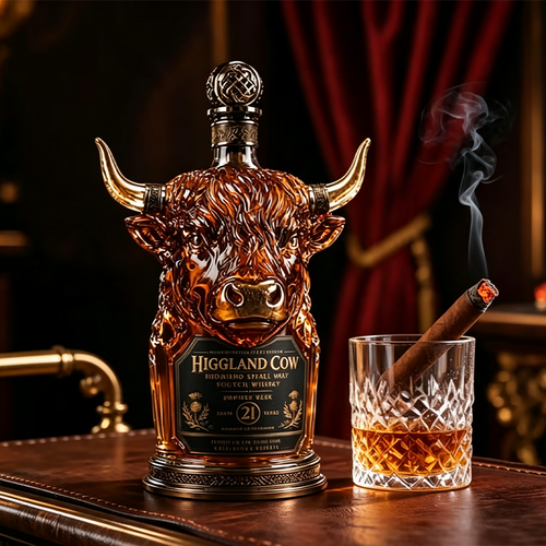 Private Cask 21 Years Bull Head Shaped Scotch Whisky Bottle🍷