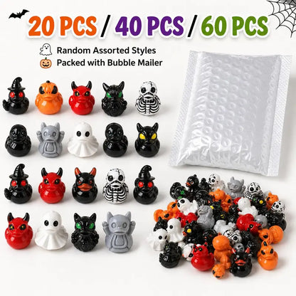 Mini Devil Ghost Skull Resin Ducks, Cute Spooky Desktop Decor, Creative Desktop Ornament🎃
