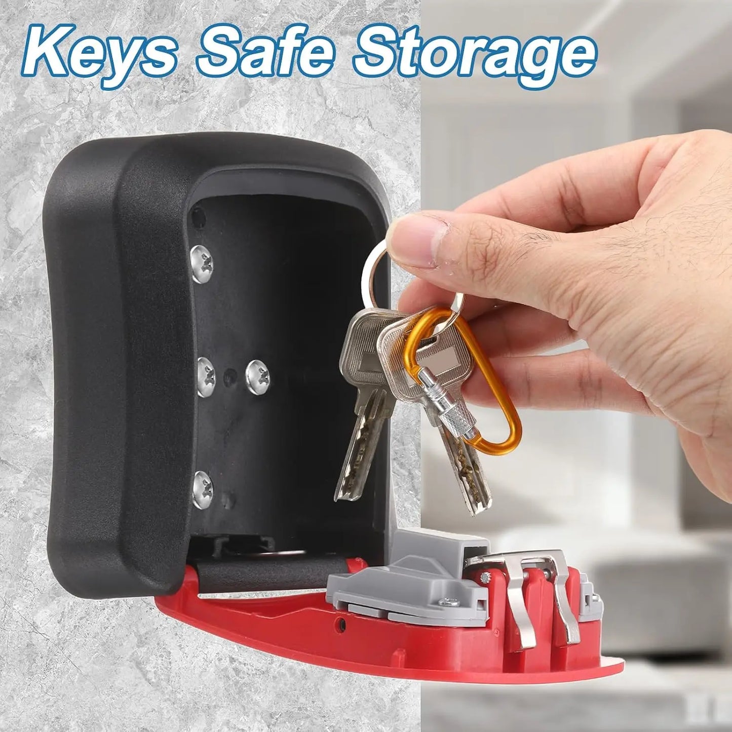 Wall Mount Key Lock Box‑ 4 Digit Combination Lockbox 🔐