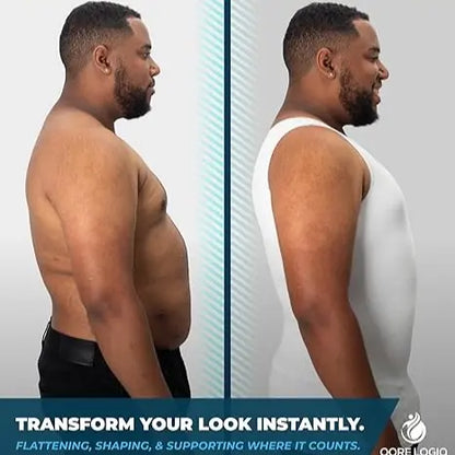 QORE LOGIQ Men's Plus Size — Seamless Tummy-Tucking Shaper✨
