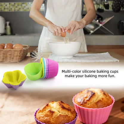 24pcs 2.75in Food-Grade Flexible Silicone Baking Cups - Nonstick Pumpkin Cake Molds ✨