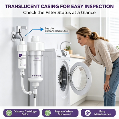 5 Micron PP Water Filter, Reduce Rust & Chlorine with Quick Connect Adapter for Washing Machine 💦