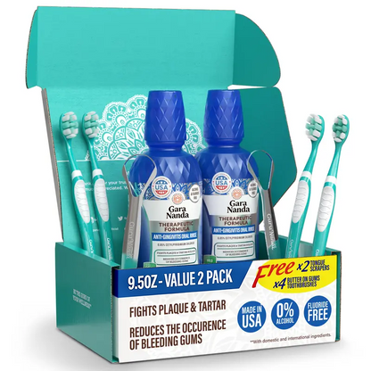Anti-Gingivitis Oral Rinse with 0.05% CPC, Alcohol & Fluoride Free Therapeutic Mouthwash🦷