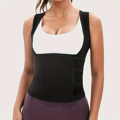 Women's Zip‑Up Compression Shapewear Vest - Athletic Active Tops with Built✨