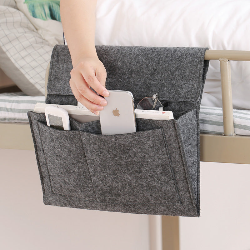 Bedside Caddy, 5 Pockets Felt Bedside Storage Organizer, Hanging Storage Organizer🛏️